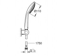 CONJUNTO DUCHA EUPHORIA 110 CHAMPAGNE GROHE